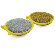 Round shape kitchen cleaning sponge scrubber